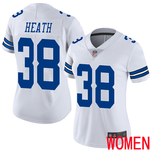 Women Dallas Cowboys Limited White Jeff Heath Road #38 Vapor Untouchable NFL Jersey